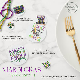 Personalizado Mardi Gras Table Confetti
