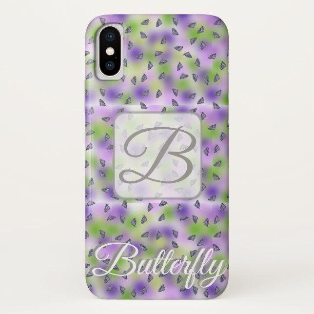 Personalizado mariposa Iphone x funda (Reverso)