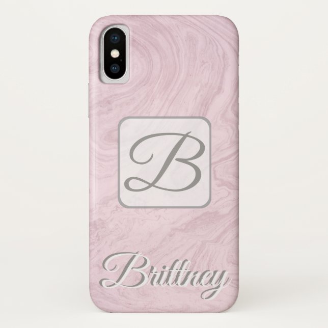 Personalizado Marmol blanco Iphone x funda (Reverso)