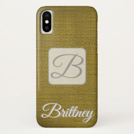 Personalizado marrón Iphone x funda