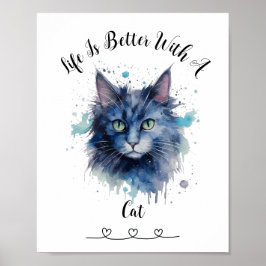 Personalizado Mascota Gato Poster de arte en pared