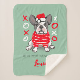 Personalizado Mascota manta regalo de bulldog fran