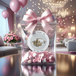 Personalizado Materna y gatitos Pegatina redonda