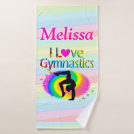 PERSONALIZADO ME ENCANTA LA GIMNASTICS BEACH TOWEL