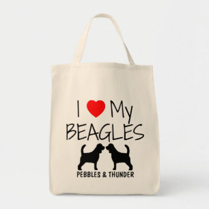 Personalizado Me Encanta Mi Bolsa De Tote De Dos B