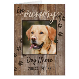 Personalizado Memorial Perro Madera Rústica Luce S