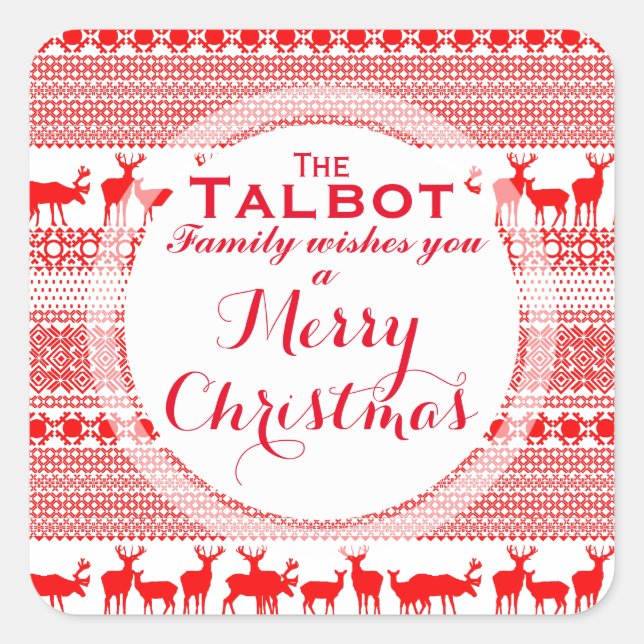 Personalizado MERRY CHRISTMAS Pegatina DE LA TEMPO (Anverso)