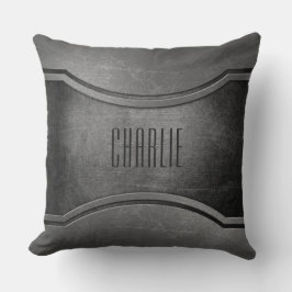 Personalizado Metalizado falso monograma almohadas