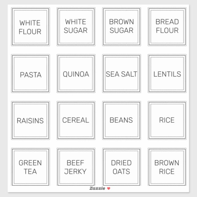 Personalizado Minimalista 16 Pegatinas de la Plaza (Hoja)