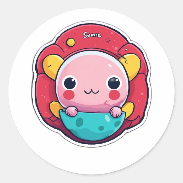 "Personalizado Minimalista Pegatina de Cáncer - si (Anverso)