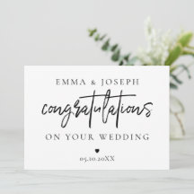 Personalizado moda moderna Felicitaciones pareja r