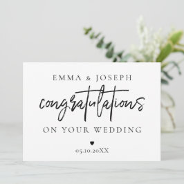 Personalizado moda moderna Felicitaciones pareja r