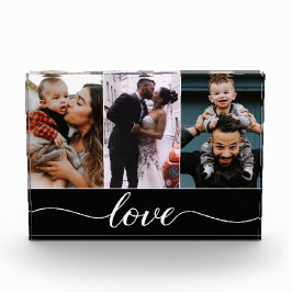 Personalizado moderno 3 fotos guión de amor