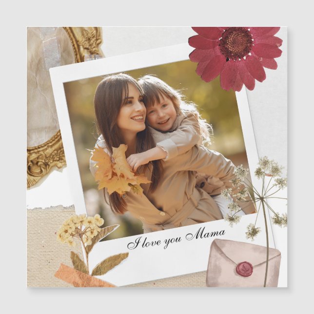 Personalizado moderno te amo foto de mamá (Anverso)