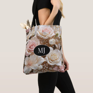 Personalizado Monograma Bolsa de la toalla rosa de