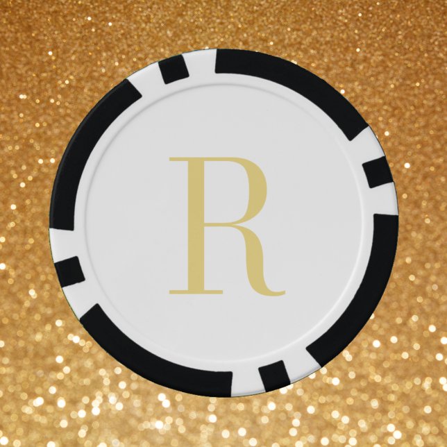 Personalizado Monograma Chips de póquer para Boda  (Custom Monogram Poker Chips for Dad Groom Wedding)