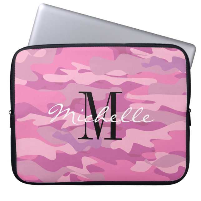Personalizado monograma ejército rosa camo funda p (Frente)