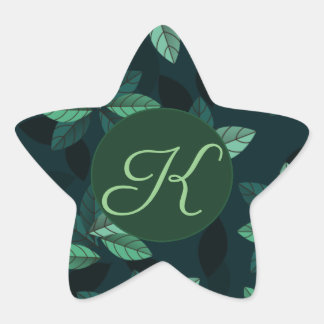 PERSONALIZADO Monograma Estrella pegatina inicial