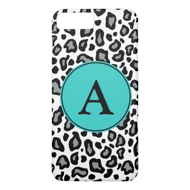Personalizado Monograma Funda de iPhone Plus White (Reverso)