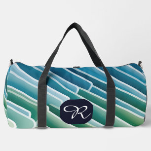 Personalizado Monograma Gran Bolsa Duffle - Verde