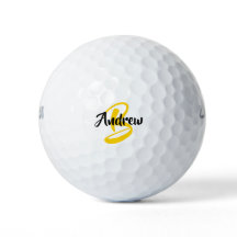 Personalizado Monograma Nombre Bolas de Golf Blanc