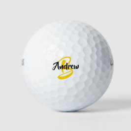 Personalizado Monograma Nombre Bolas de Golf Blanc