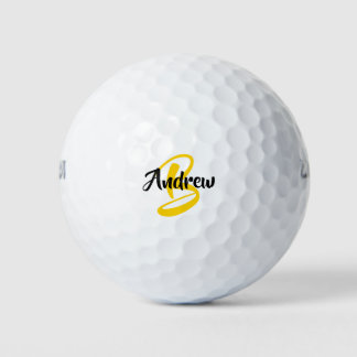 Personalizado Monograma Nombre Bolas de Golf Blanc