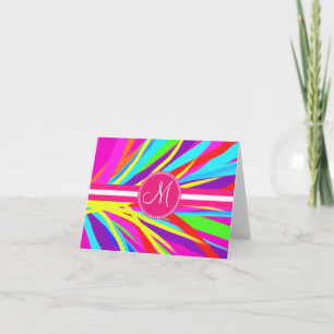 Personalizado Monograma Pincel de color vivo
