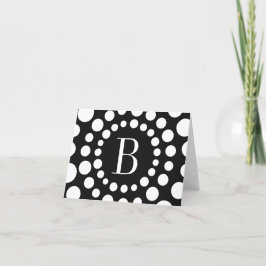 Personalizado Monograma Tarjeta de nota en blanco