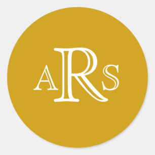 Personalizado Monograma Tres letras Sello Boda de 