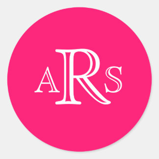 Personalizado Monograma Tres letras Sello Boda ros