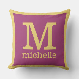 Personalizado Monograma y almohadas de lanzamiento