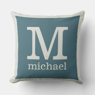 Personalizado Monograma y almohadas de lanzamiento