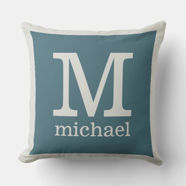 Personalizado Monograma y almohadas de lanzamiento (Anverso)
