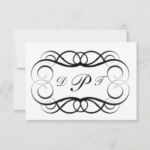 Personalizado monogramado Invitar/agradecer Nota