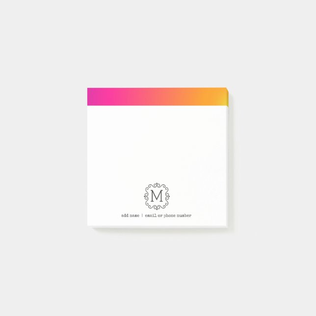Personalizado Monogramas Notas Post-it® (Anverso)