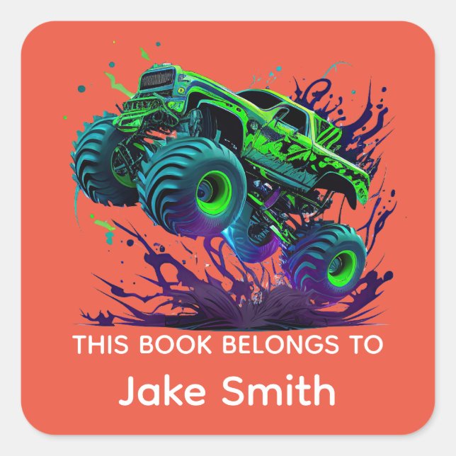 Personalizado Monstruo Verde Pegatina de Camión pa (Anverso)