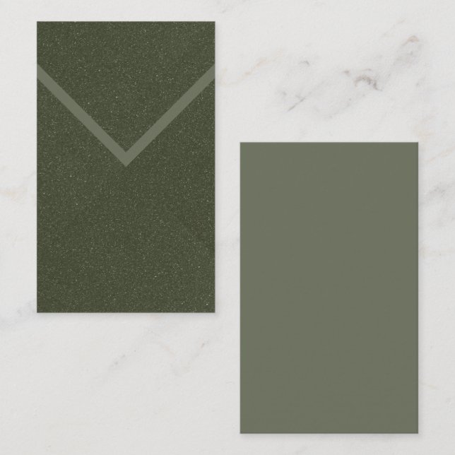 Personalizado Moss Green Chevron Textura Tarjeta d (Anverso / Reverso)
