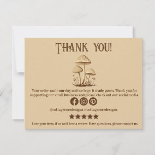Personalizado Mushroom Gracias a las tarjetas de v
