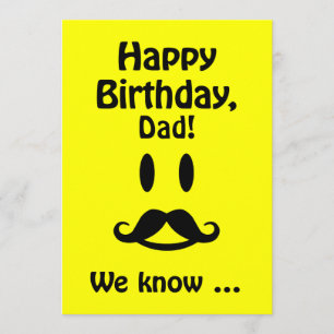 Personalizado Mustache Tarjeta de cumpleaños para 
