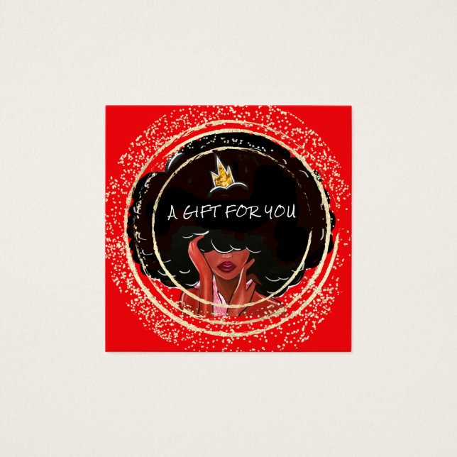 Personalizado Nail Hair Makeup QR Code Logo Red Go (Anverso)