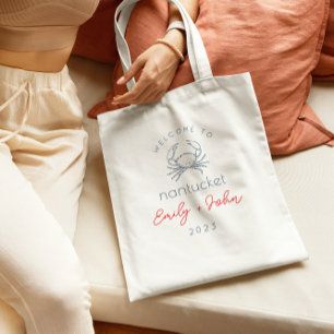 personalizado Nantucket boda bolsa de cangrejo de