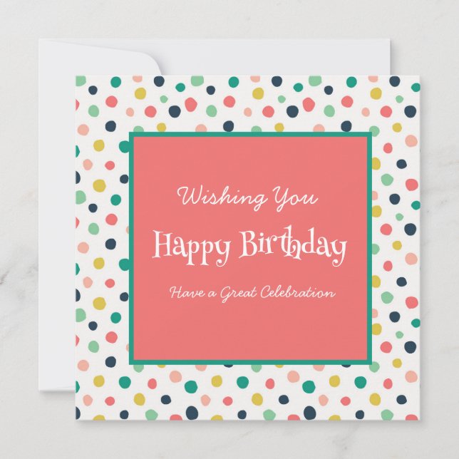 Personalizado Naranja de cumpleaños Mod puntos Ver (Anverso)