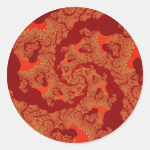 Personalizado Naranja Rojo Swirl Grandes Pegatinas