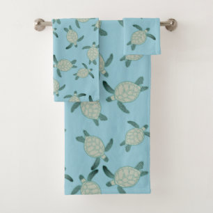 Personalizado Nautical Coastal Turtle Dusty Blue