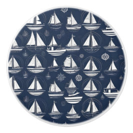 Personalizado Náutico Pomo de cerámica