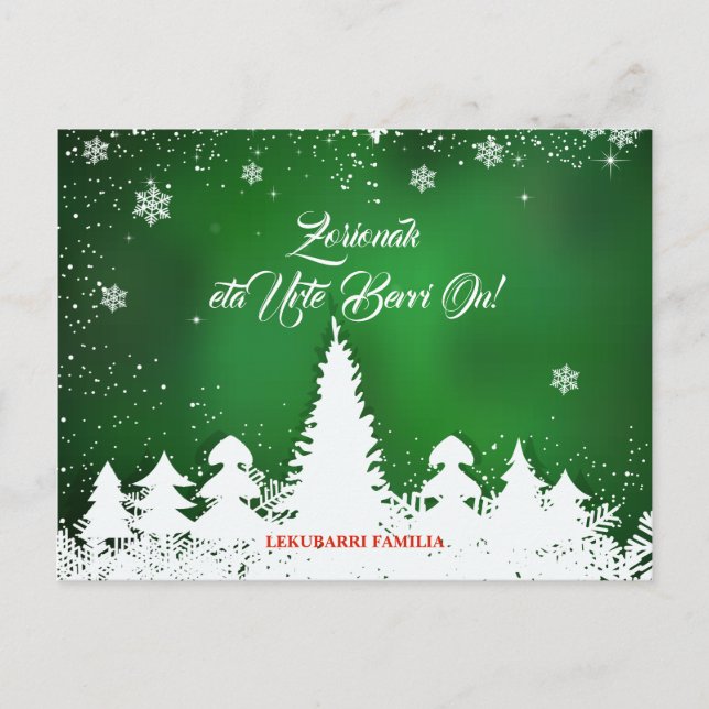 Personalizado, navidad verde de Navidad del vasco (Anverso)