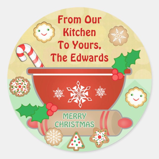 Personalizado Navidades de Gingerbread Pegatinas d (Anverso)