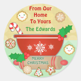 Personalizado Navidades de Gingerbread Pegatinas d