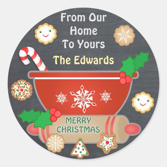 Personalizado Navidades de Gingerbread Pegatinas d (Anverso)